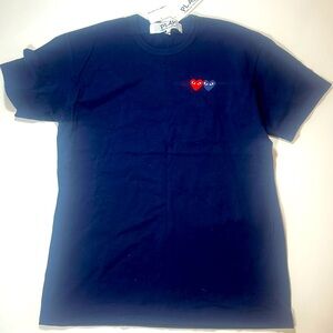 Play comme des garçons t shirt navy blue